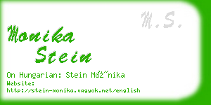 monika stein business card